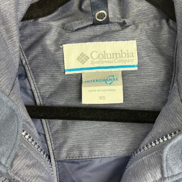 GORPCORE Rain Jacket – Columbia Navy Double Pocket Outdoor Shell – XS - Picture 3 of 8